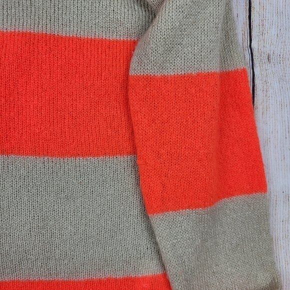 Garage Rugby Stripe Long Sleeve Sweater, Orange & Tan, Lg , Good Used Condition - Picture 9 of 13